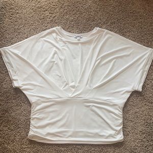White dolman sleeve top